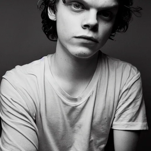 Prompt: evan peters photographed by larry clark, 8 k