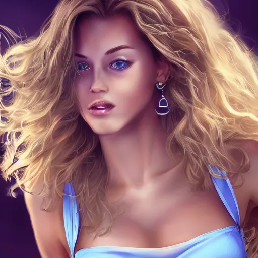 Image similar to a very beautiful obama, full body, long wavy blond hair, sky blue eyes, full round face,, bikini, miniskirt, front shot, highly detailed, cinematic wallpaper by stanley artgerm lau