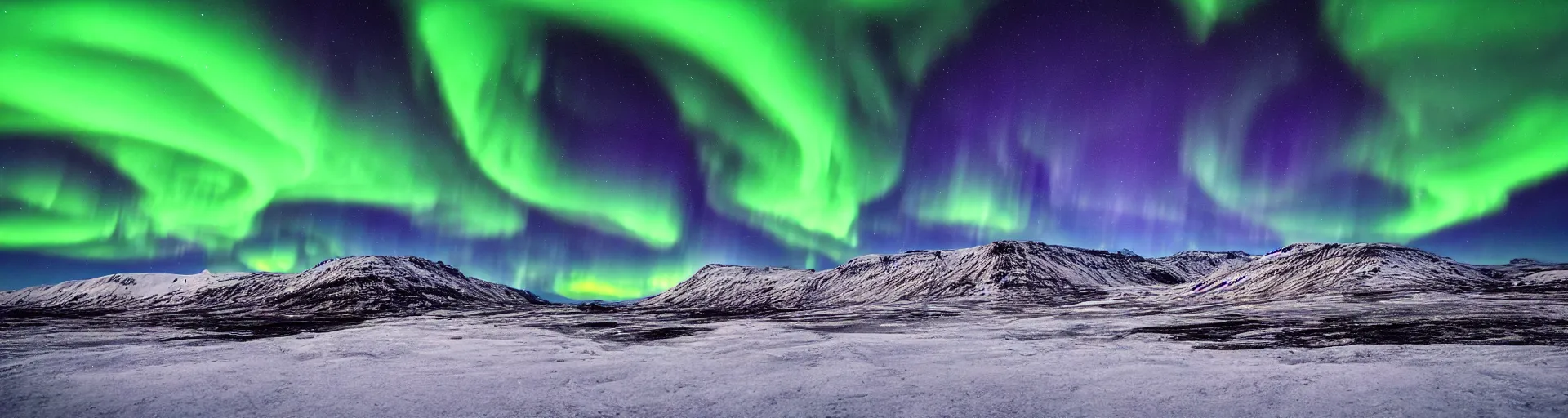 Prompt: beautiful snowy mountain landscape of iceland at night with the majestic aurora borealis , art, high detail, high definition, photorealistic, hdr,