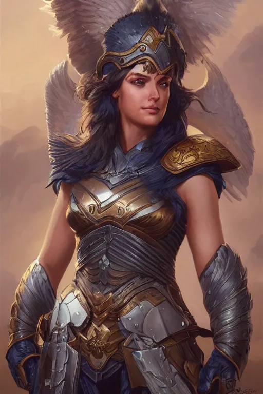 Image similar to amazon valkyrie athena, d & d, fantasy, portrait, highly detailed, headshot, digital painting, trending on artstation, concept art, sharp focus, illustration, art by artgerm and greg rutkowski and magali villeneuve