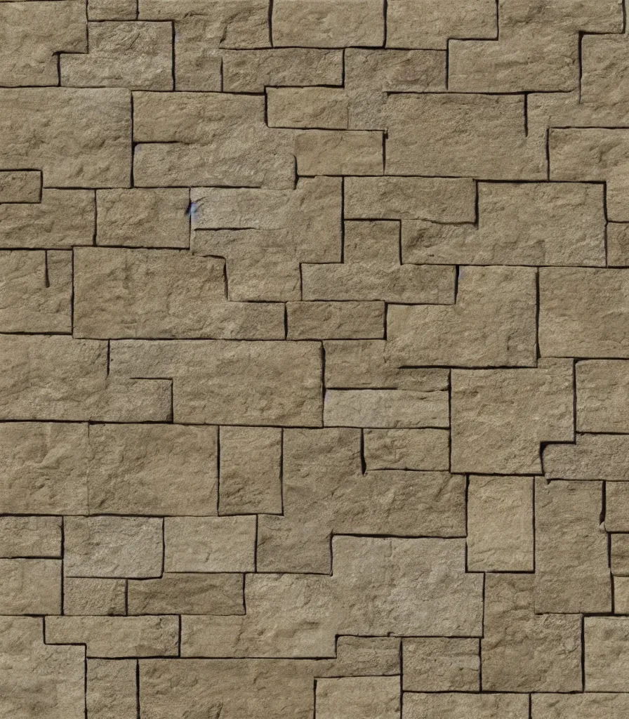 Image similar to texture map of beige stone with horizontal rectilinear engraving cutout