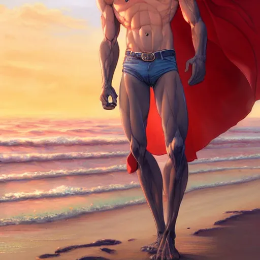 Prompt: a male horse humanoid standing on the beach,wearing red shorts,anthropomorphic,Character design by charlie bowater, artgerm, and makoto shinkai, detailed, inked, western comic book art, 2021 award winning painting,digital art,ultra realistic,ultra detailed,art by greg rutkowski,muscular,detailed face,hyperdetailed,hyperrealistic,detailed face,photorealistic,realistic,4k,SFW