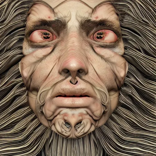 Image similar to face coming out of a face coming out of a face, fingers coming out of fingers, fingers out of toes, toe fingers, hair growin, hair scary, hyperdetailed intricate patters, octane render, 8 k