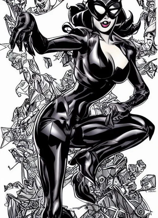 Image similar to spy raven by j. scott campbell, masterpiece ink illustration,