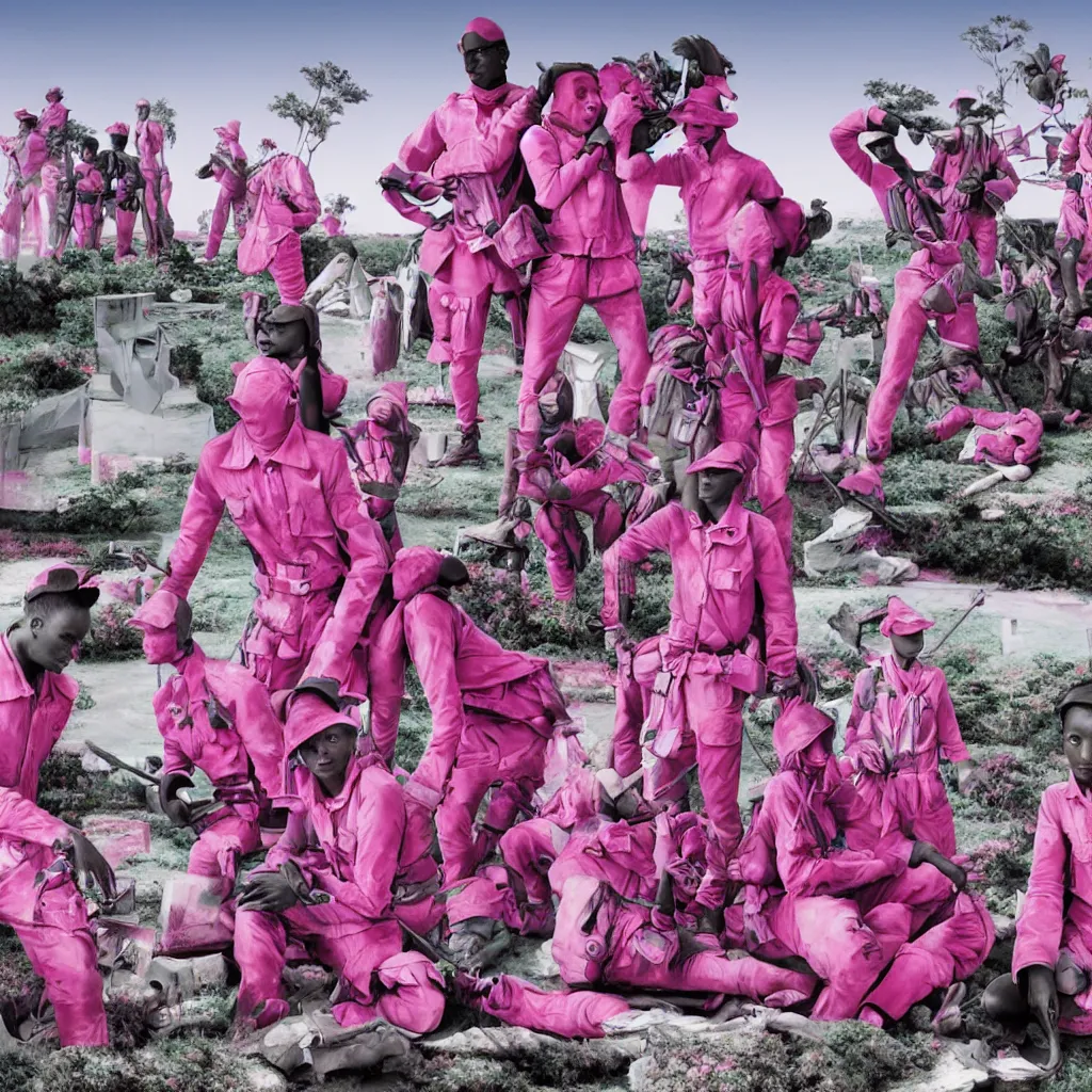 Image similar to advertising campaign by richard mosse