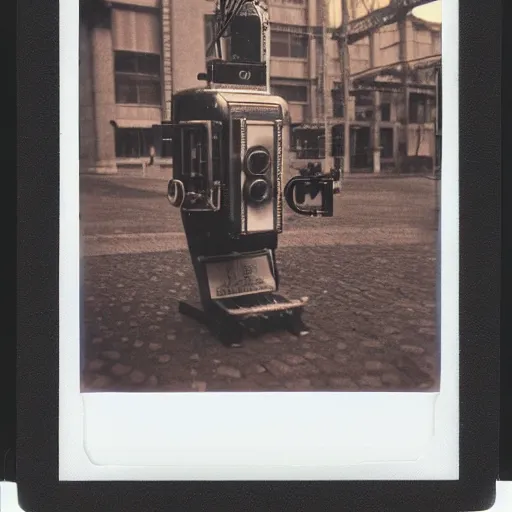 Prompt: An old polaroid photography with the portrait of an god machine, made by H.R. Gigger, detailed texture, hyperrealistic, 4k, bokeh,