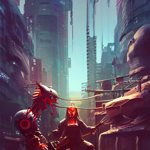 Image similar to cyberpunk viking helmet mask warrior goddess robot ninja fantasy, art gta 5 cover, official fanart behance hd artstation by jesper ejsing, by rhads, makoto shinkai and lois van baarle, ilya kuvshinov, ossdraws