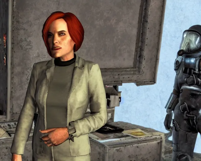 Image similar to dana scully in Fallout New Vegas