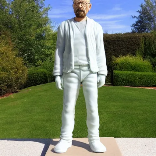 Image similar to walter white full body marble sculpture