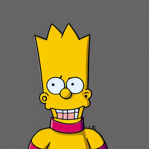 Prompt: Bart Simpson, style of 鹿 野, artstation, 8K