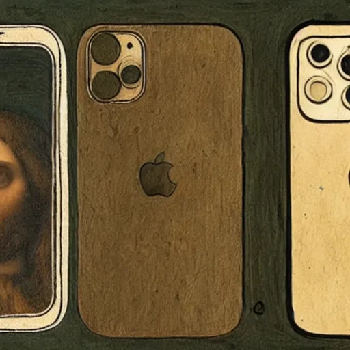 Image similar to sketch of an iphone 1 4 by leonardo da vinci