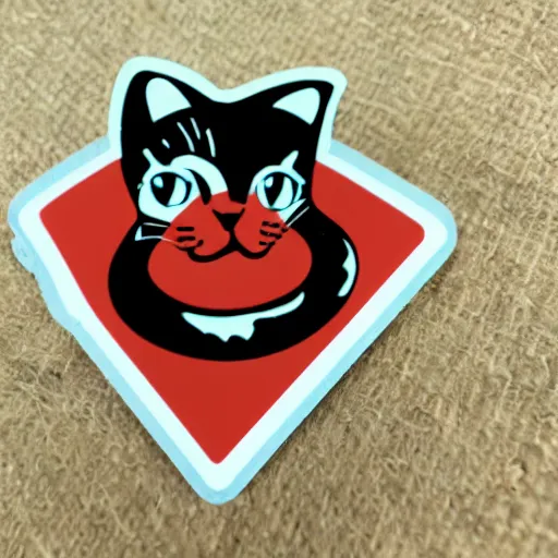 Prompt: product sticker of cat medicine with rectangle shape,