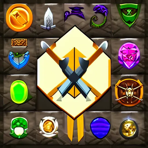 Image similar to sword icon set for a fantasy mobile game