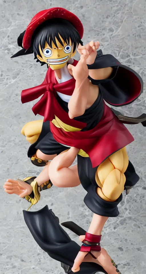 Prompt: anime, one piece nico, cosplay, action figure, detailed product photo