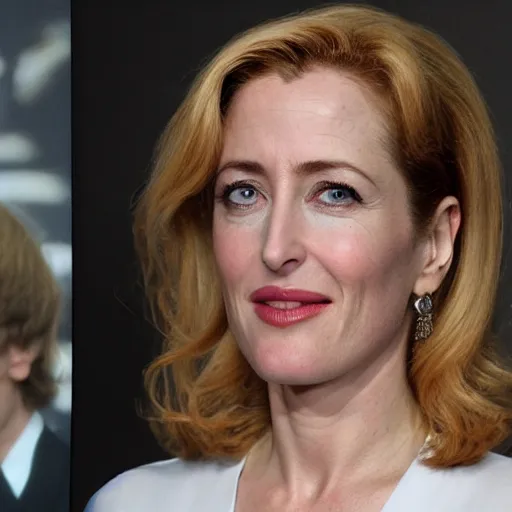 Image similar to gillian anderson as the beatles