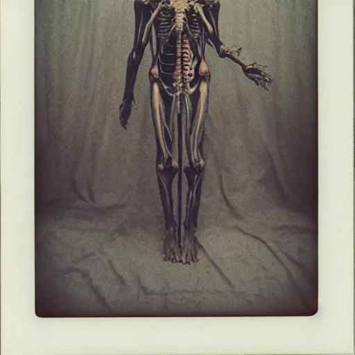 Image similar to polaroid of fantasy undead lich anatomical by Tarkovsky