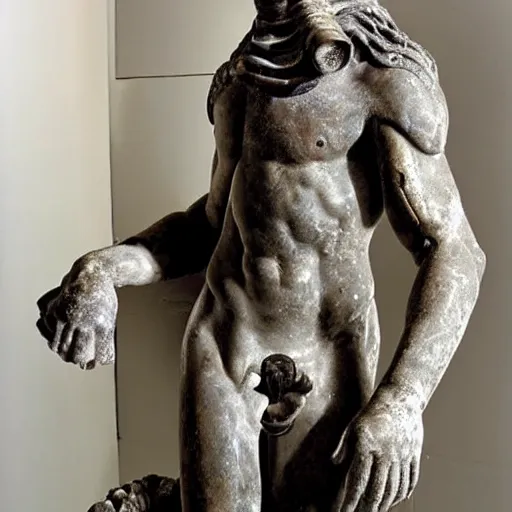 Prompt: ancient Greek statue of xenomorph
