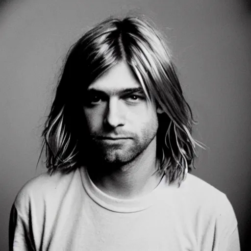 Image similar to a photo of kurt cobain