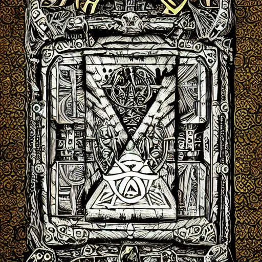 Image similar to occult spellbook, dark occult spells, hyperdetailed, 4k, intricate lines