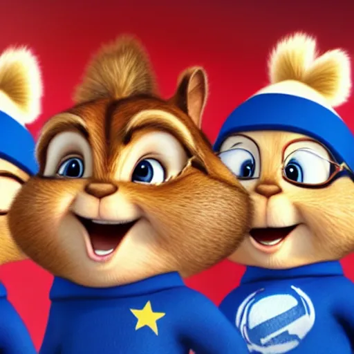 Prompt: alvin and the chipmunks live action, modern united states propaganda video