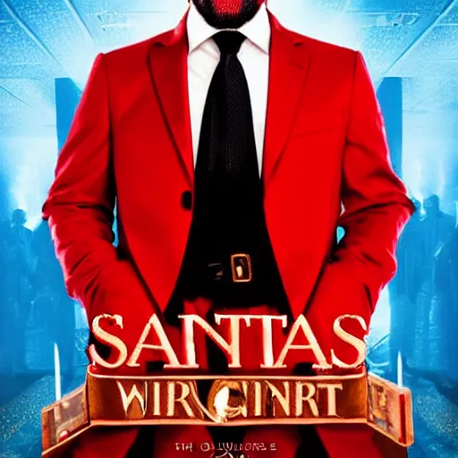 Image similar to santa claus as john wick