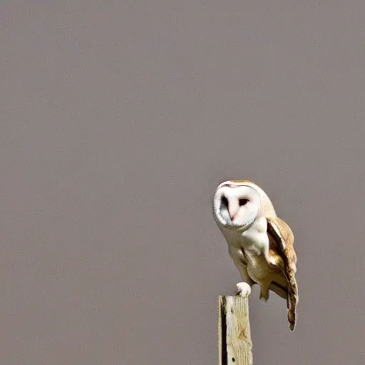 Image similar to barn owl wearing a suit, very detailed, album photo, canon shot