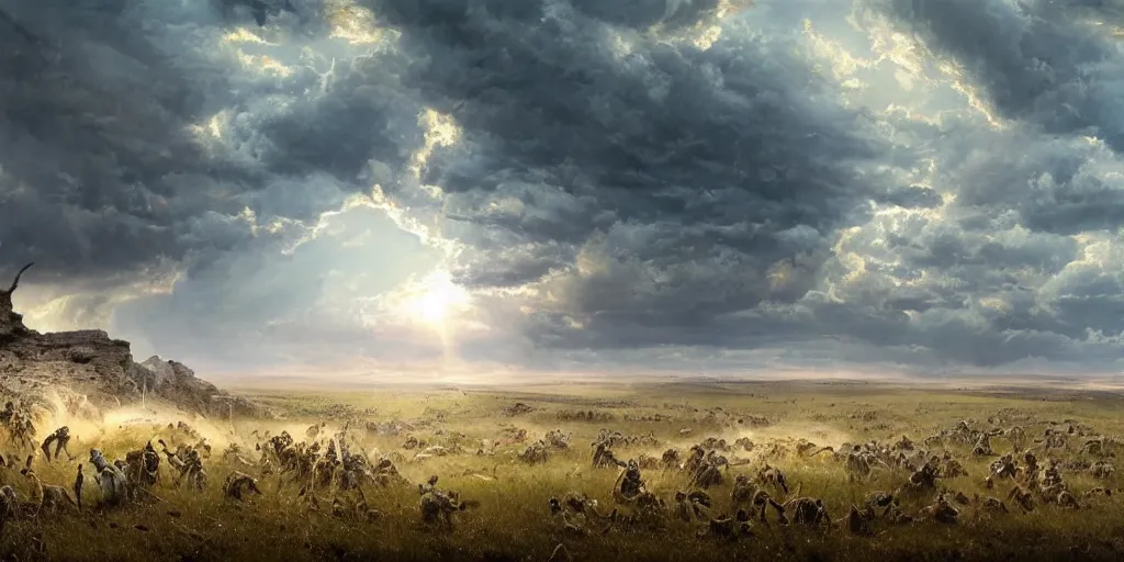 Prompt: image landscape portrait hyperdetailed close - up from the battle of little bighorn ( 1 8 7 6 ), majestic sweeping action, cinematic lighting, dramatic lighting, cinematic lighting, hyperdetailed, artstation, cgsociety, 8 k, 4 k, imax 7 0 mm