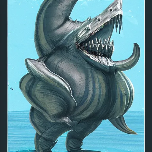 Image similar to Ocean Giant Creature Bloop, concept art