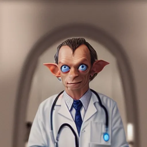 Image similar to photo of Sméagol as a doctor