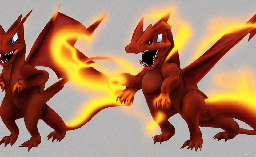 Prompt: digital painting of charizard