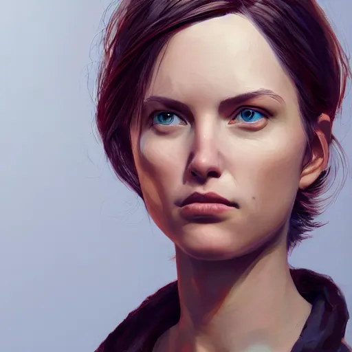 Image similar to portrait of a woman, by matt deslauriers, highly detailed, featured on artstation