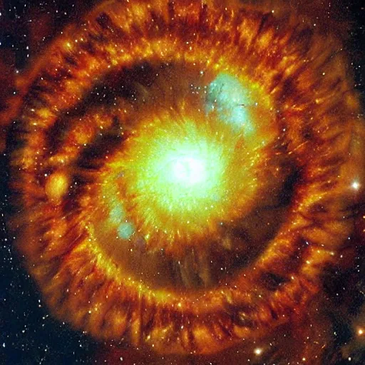 Image similar to Digital art. NGC7293 Helix Nebula in intrared by VISTA telescope, Chile. clay by Stephen Gammell, by Roberto Ferri calm