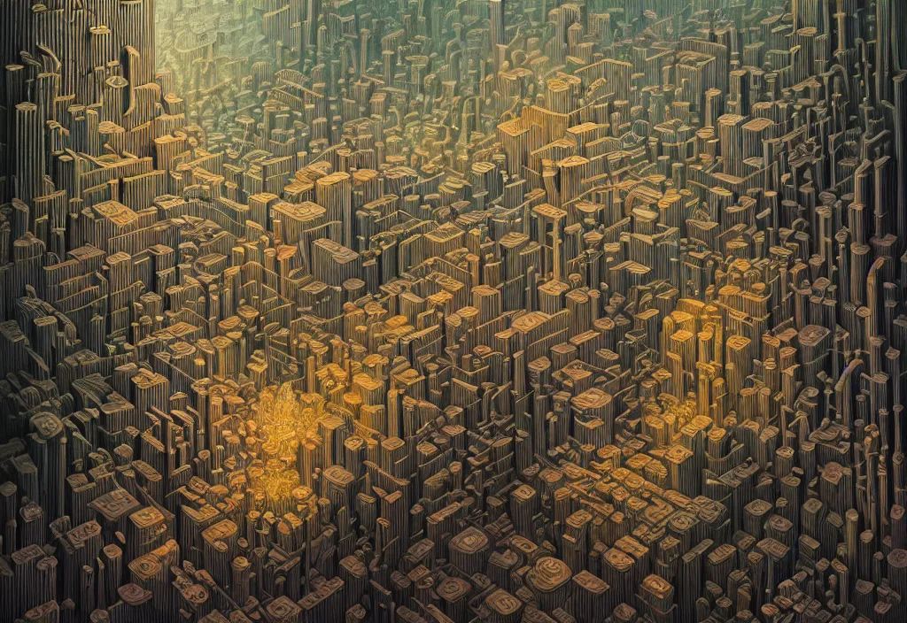 Image similar to hyper detailed 3d render like a Oil painting - a slow descent into madness, by Jacek Yerka, Mariusz Lewandowski, Houdini algorithmic generative render, Abstract brush strokes, Masterpiece, Edward Hopper and James Gilleard, Zdzislaw Beksinski, Mark Ryden, Wolfgang Lettl, hints of Yayoi Kasuma, octane render, 8k