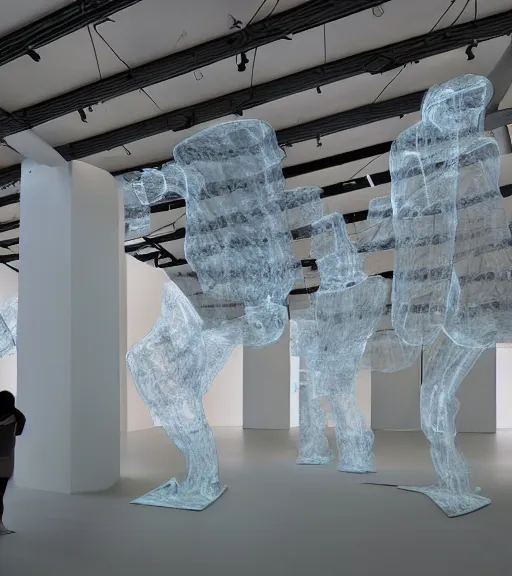 Image similar to x - ray architecture installation, art exhibition, biennale, museum, virtual