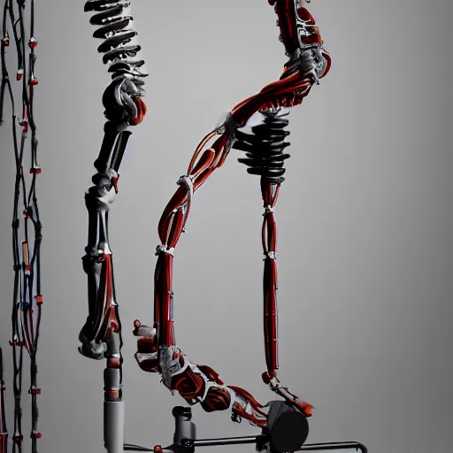 Prompt: photographic still of a biomechanic arm, artificial muscles and nerve and bones, tubes, cable, a lot of microcircuit, ultra detailed, in the style of westworld, natural light by annie leibowitz