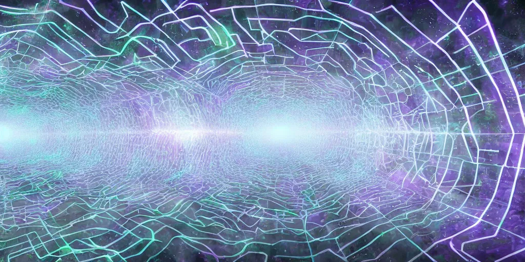 Image similar to Leyline supercomputer in the astral plane right above sweden