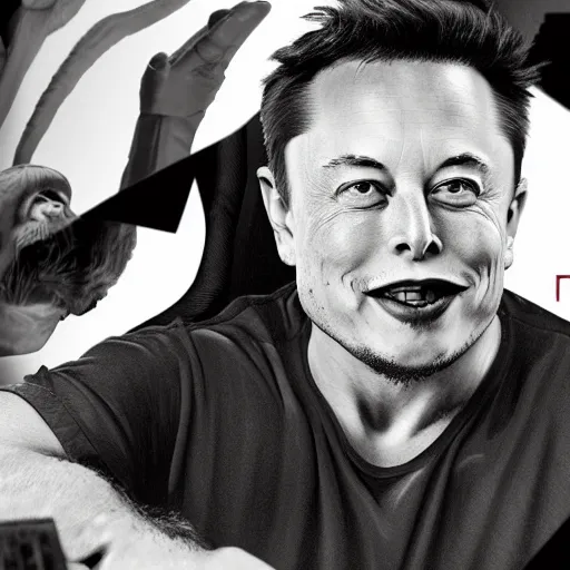 Prompt: elon musk as a monkey