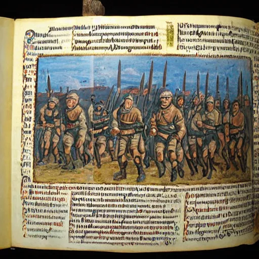 Image similar to a description of ww 2 painted by winchester psalter.