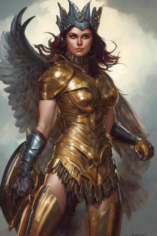 Image similar to amazon valkyrie athena, d & d, fantasy, portrait, highly detailed, headshot, digital painting, trending on artstation, concept art, sharp focus, illustration, art by artgerm and greg rutkowski and magali villeneuve