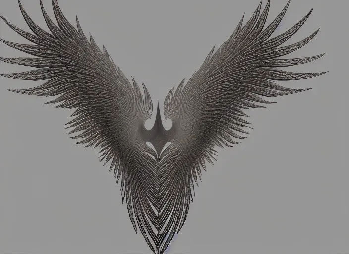 symmetrical eagle wings in cooper and silver. by ( | Stable Diffusion ...