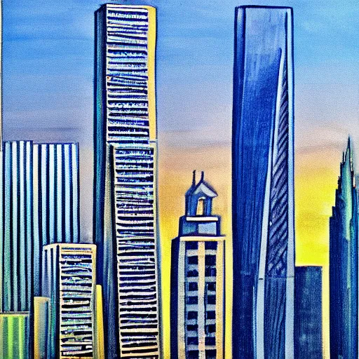 Prompt: skyscrapers landscape by syd dutton