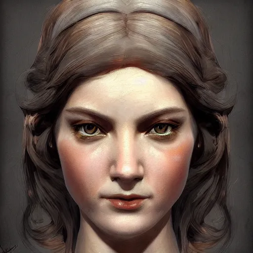 Image similar to masterpiece amazing stunning painting of a beautiful face by Anton Pieck, Artgerm ; 3d unreal engine, 4k 3d render,