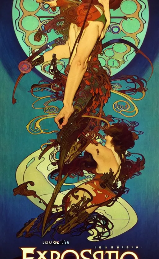 Image similar to exquisite imaginative scifi poster art, movie art, by lucusfilm, weta studio, alphonso mucha, james jean, frank frazetta, 8 k, denoised, sharp, crisp, high quality, cinematic