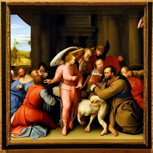 Image similar to goose, Renaissance style painting