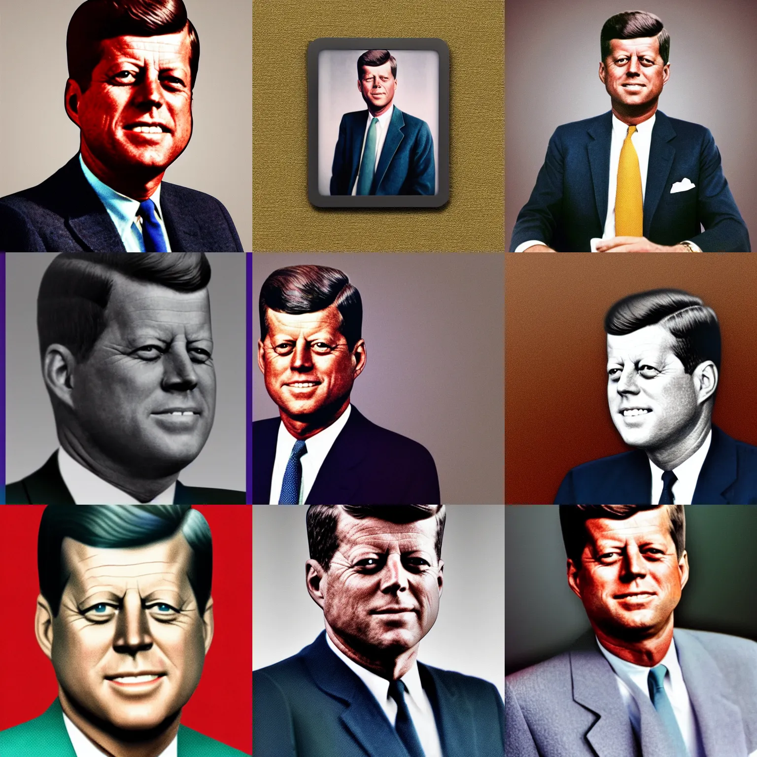 Prompt: a modern full color digital professional photo of john f kennedy if he was alive in 2021. Digital color photo. Professional photo. Modern photography. Photo from 2021