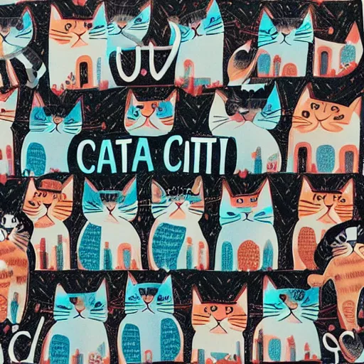 Image similar to cat city