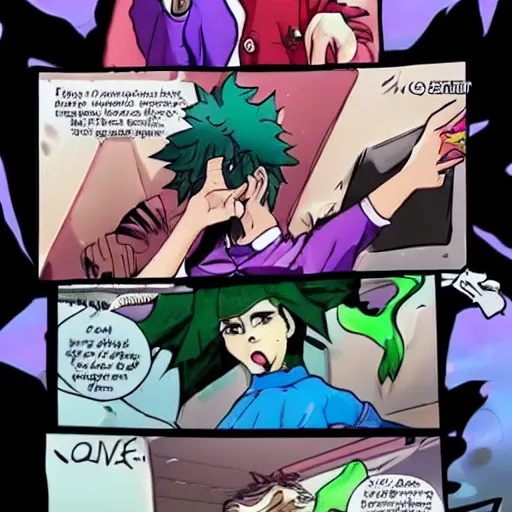 Image similar to a jojo character being bullied by normal people - c 7