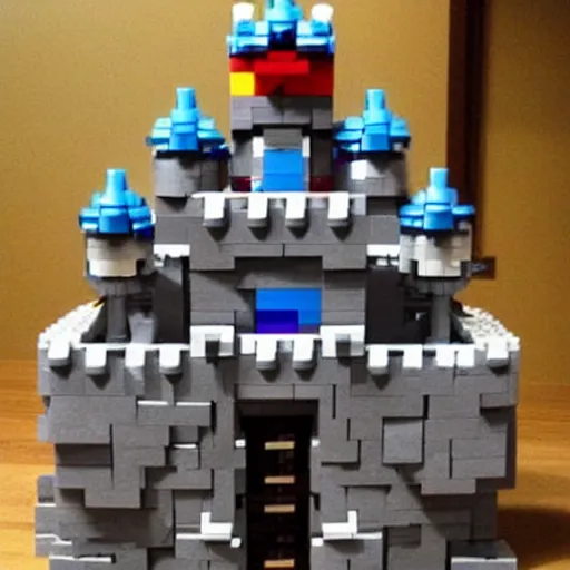 Image similar to castle greyskull from he - man made out of legos