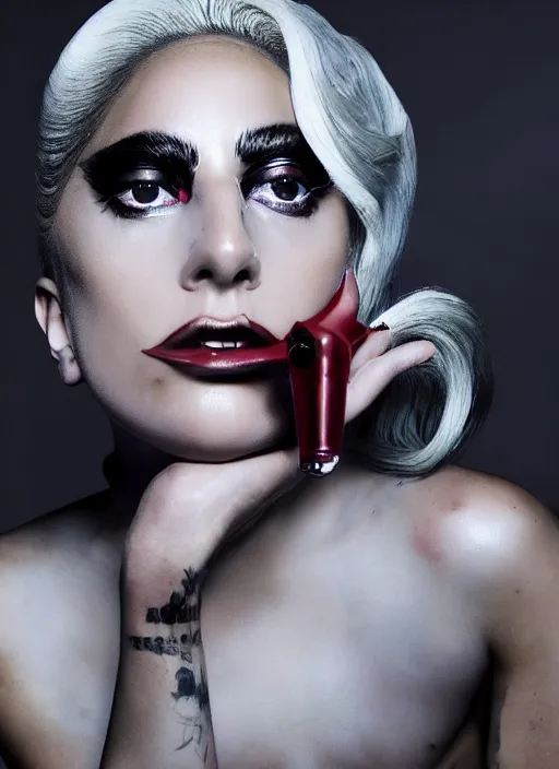 Prompt: lady gaga by nick knight, born this way, born this way album, dramatic, red weapon 8 k s 3 5, cooke anamorphic / i lenses, highly detailed, cinematic lighting