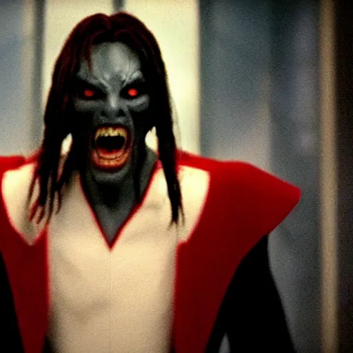 Image similar to film still of will smith as morbius, blurry, leaked photo, hd